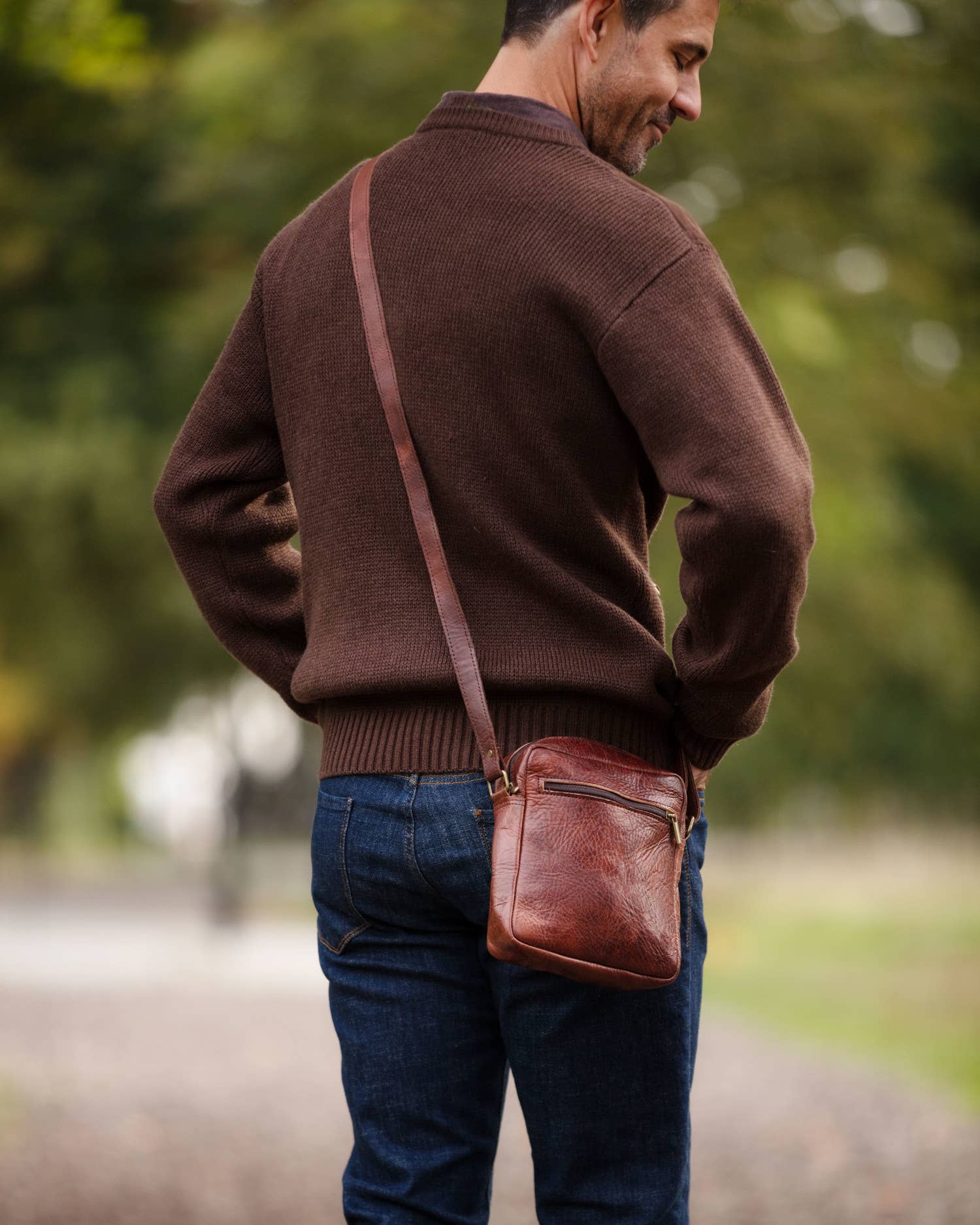 BERBER LEATHER - Wholesale Messenger Bag - Men's - Small Leather Messenger Bag "The Martil"