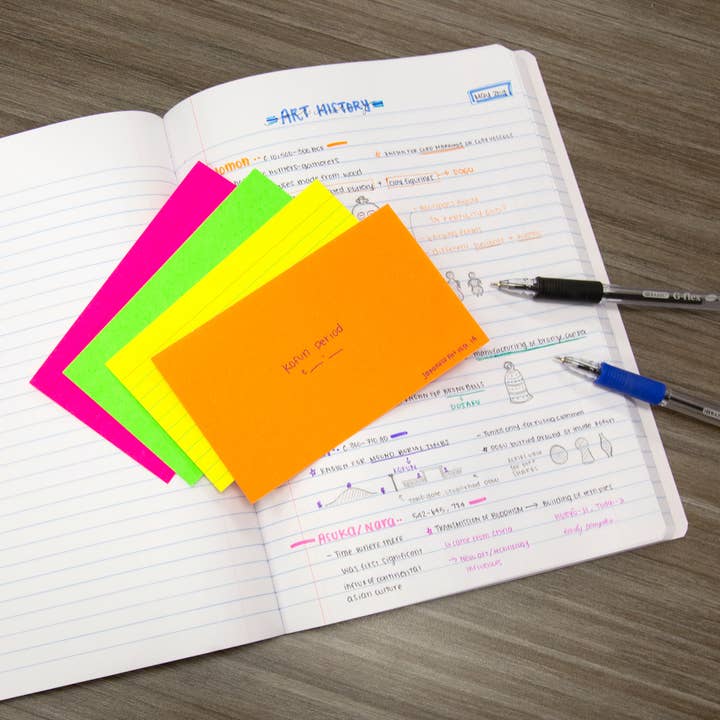 BAZIC Products - Wholesale Notepad - Ruled Fluorescent Colored Index Card 3" X 5" 75 Ct.1