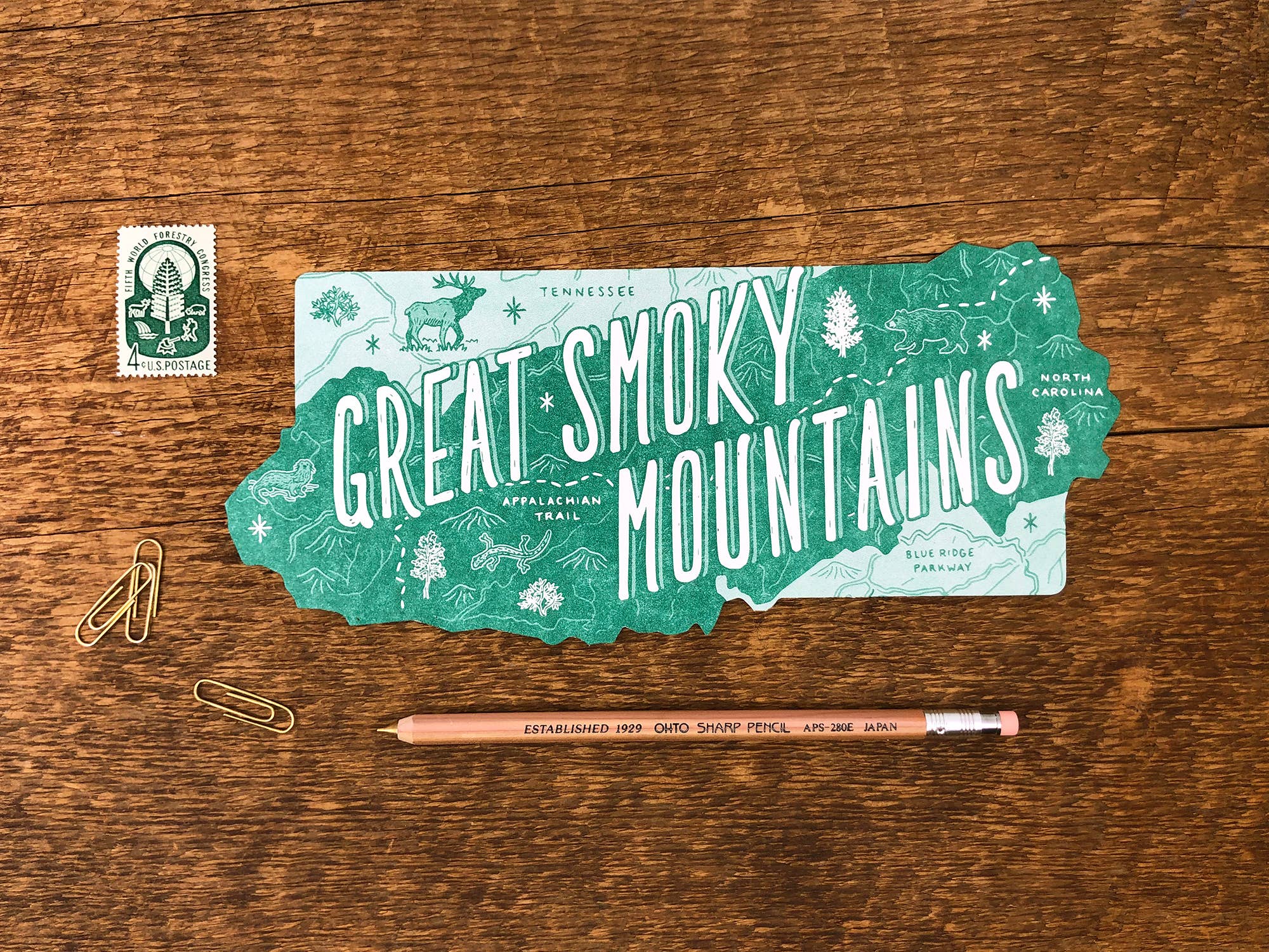 Noteworthy Paper & Press - Wholesale Postcard - Great Smoky Mountain National Park Postcard1