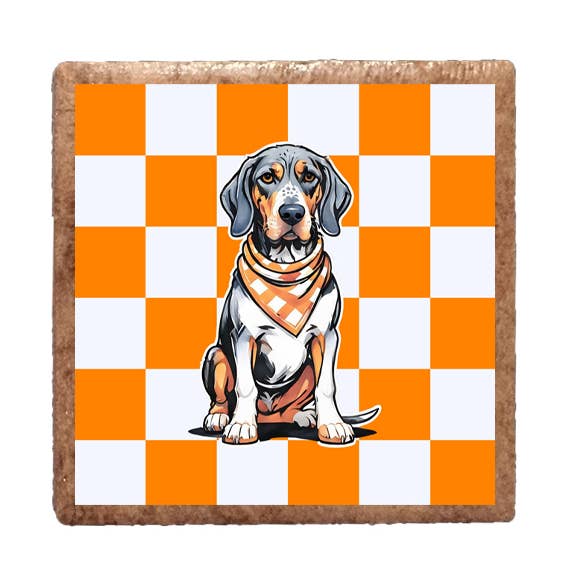 Checkerboard Bluetick Coonhound Ceramic Magnet for wholesale by Layne Wilson