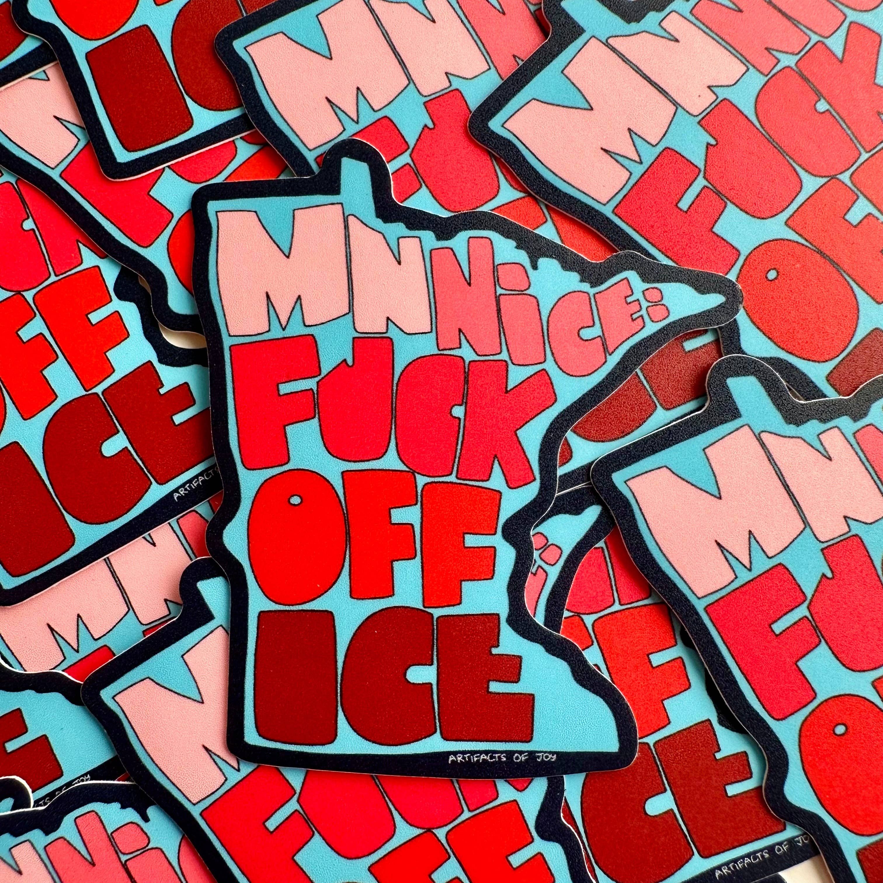 Artifacts of Joy - Wholesale Sticker - Sticker MN Nice Mutual Aide Fundraiser Sticker1