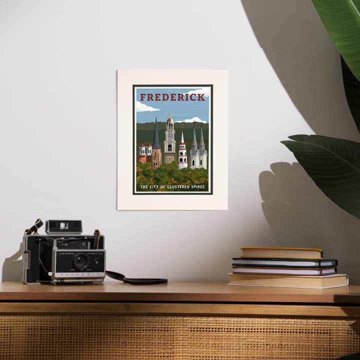 Lantern Press - Wholesale Art Print - MATTED PRINTS Frederick, MD, City of Clustered Spires