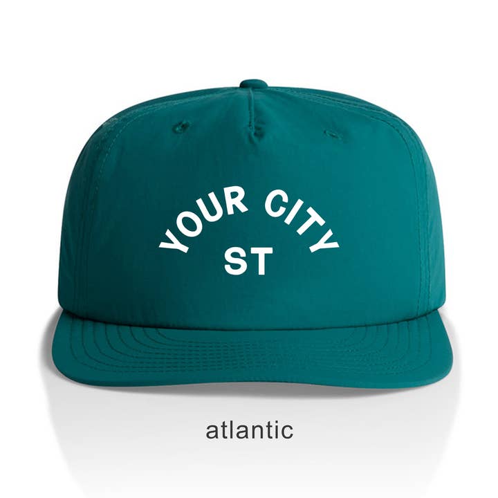 Endless August Supply Co. - Vente Casquette à visière plate – unisexe - Chapeau en nylon personnalisé Arch City | Chapeau avec nom | Chapeau de ville19