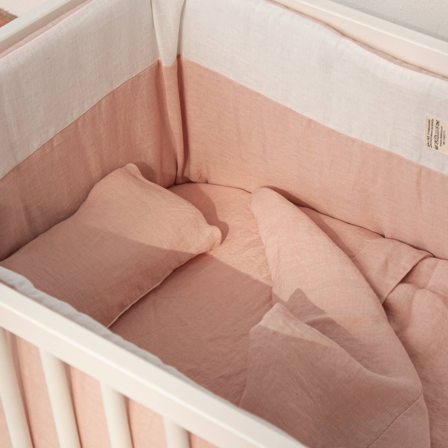 dE.LENZO KIDS - Vendita all'ingrosso Coperta - Bambini e neonati - Set di lenzuola per mini culla Mafalda in lino 100%3