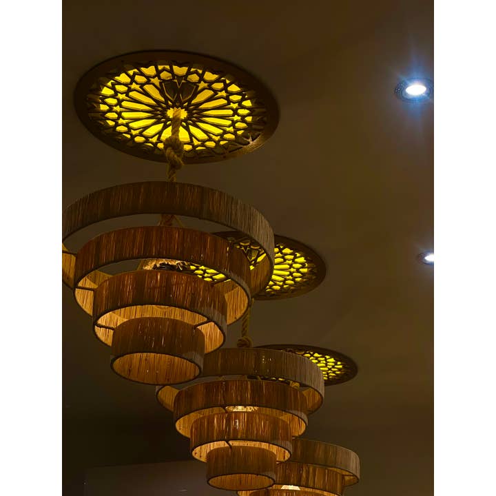 Mikwi - Wholesale Lamp Shade - MOROCCAN LAMPSHADE HANDMADE in Raffia, Wicker Shade 11