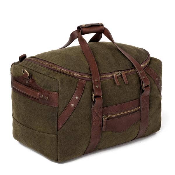 Mission Mercantile Leather Goods - Wholesale Weekender Bag - Unisex - Campaign Waxed Canvas Medium Duffle Bag8