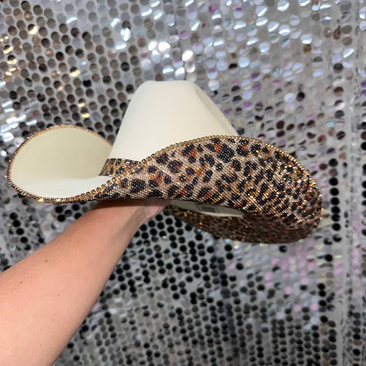Rhinestone Cowgirl - Wholesale Cowboy Hat - Women's - Sand & Leopard Hat (Square Style)3
