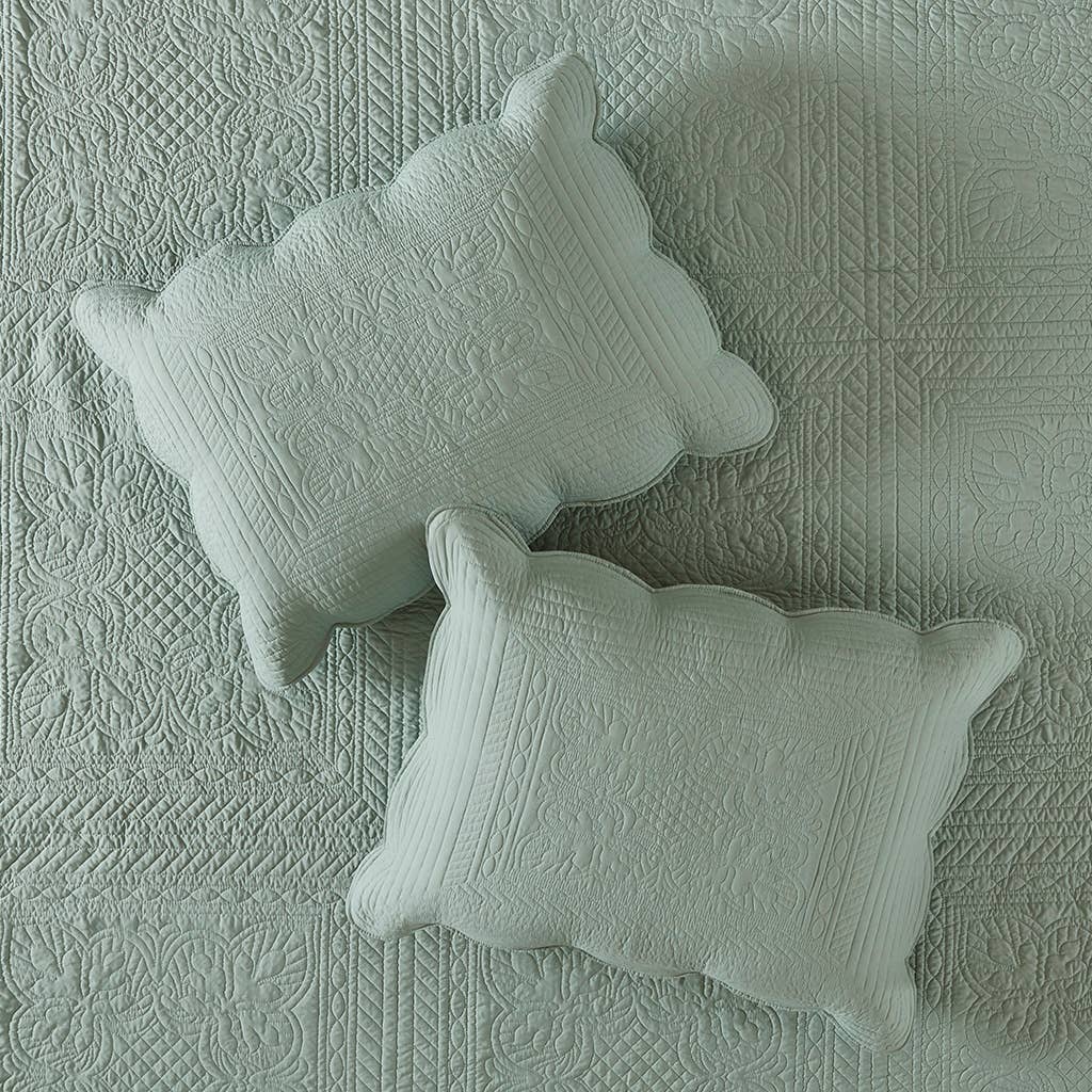 Olliix - Wholesale Bedding Set - Farmhouse Scalloped Edge 3-Piece Coverlet Quilt Set21