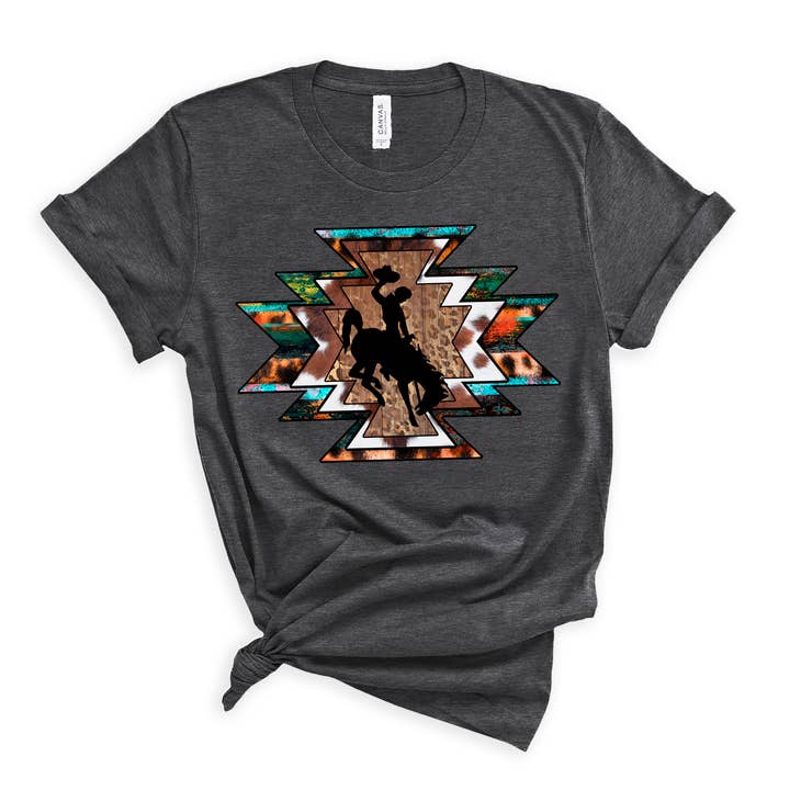 This Joyful Home - Wholesale T-Shirt (Graphic) - Unisex - Aztec Style Wyoming Steamboat Graphic T Shirt1