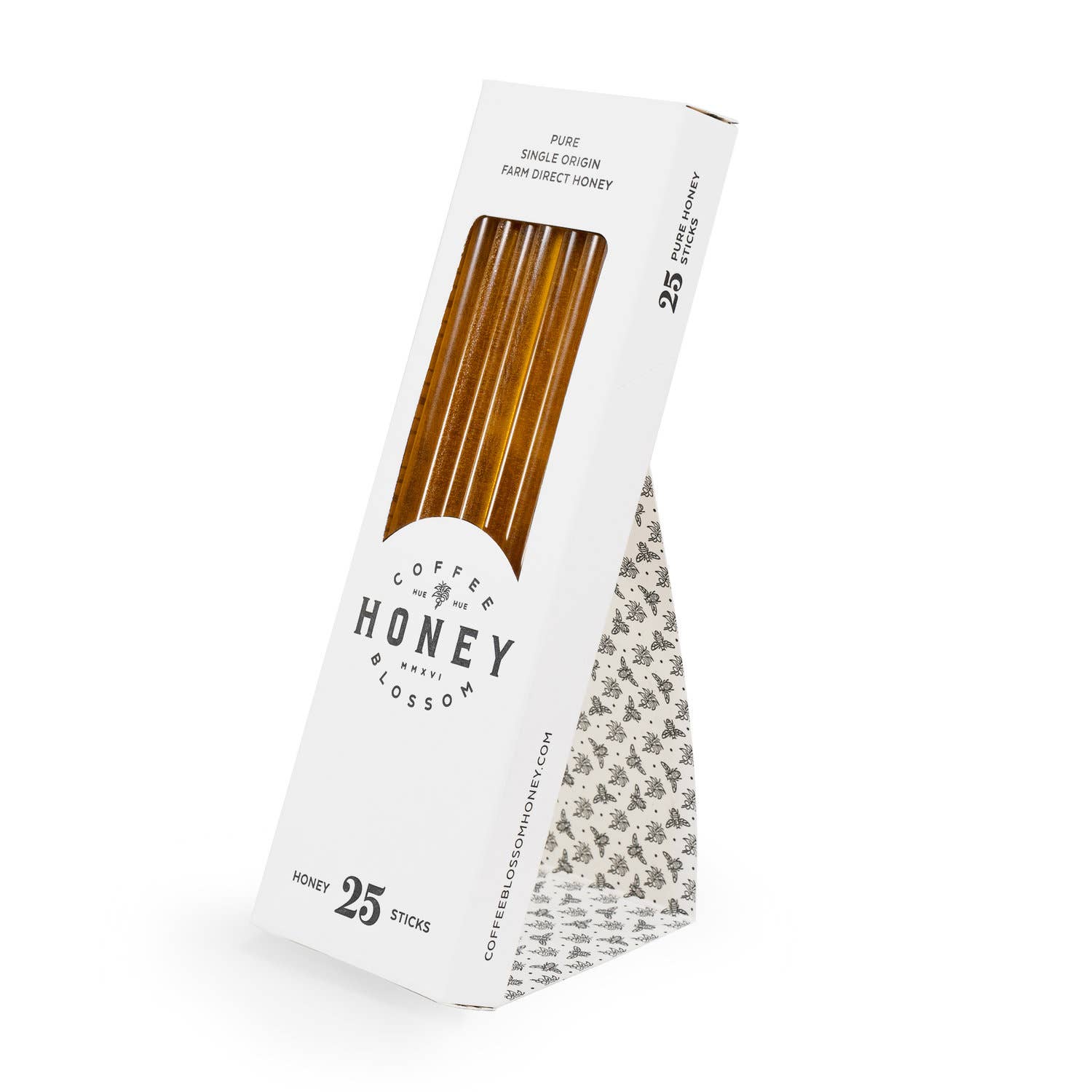 Coffee Blossom Honey - Wholesale Honey - Coffee Blossom Honey - Kickstand Box (box of 25 honeysticks)2