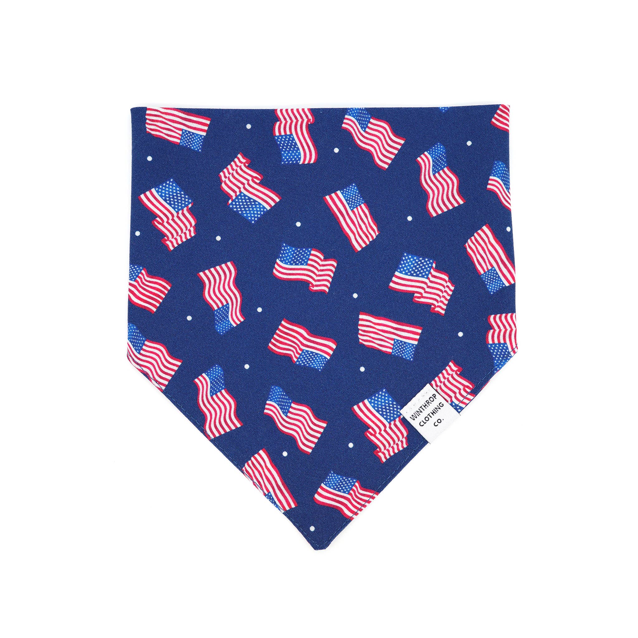 Winthrop Clothing Co. – wholesale Pet bandana – Dog – American Flag Dog Bandana 2