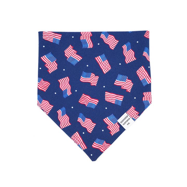 Winthrop Clothing Co. – wholesale Pet bandana – Dog – American Flag Dog Bandana 2
