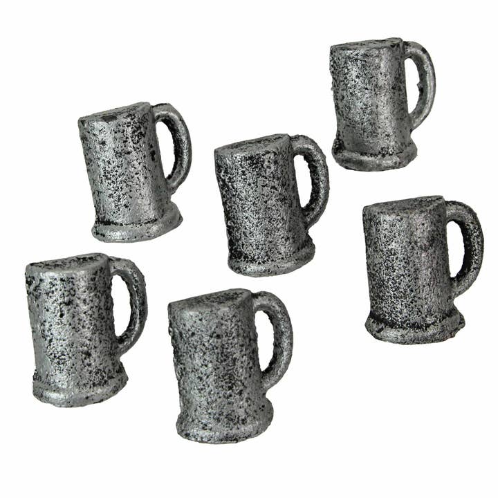 Antique Silver Finish Cast Iron Beer Mug Drawer Pulls for wholesale by Zeckos