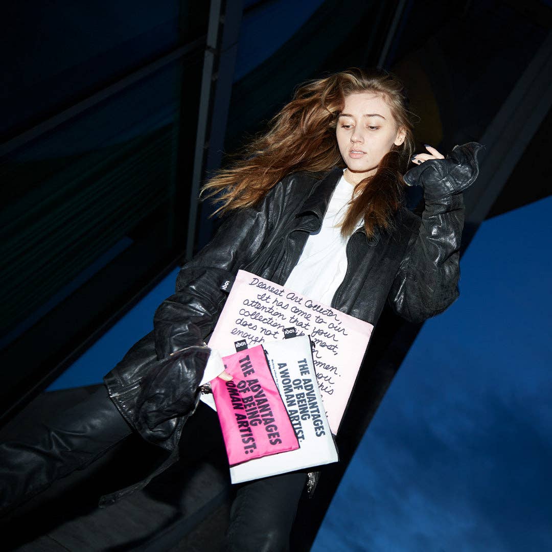 LOQI LLC - Wholesale Pouch - Unisex - GUERRILLA GIRLS Recycled Zip Pockets1