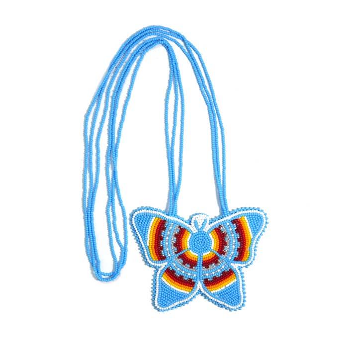 KANGURAH - Wholesale Pendant/charm necklace - Native American Style Beaded Necklace ( Butterfly )1