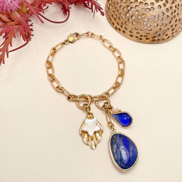 Disa Bracelet with Lapis Lazuli Pendant for wholesale by Susi di Re