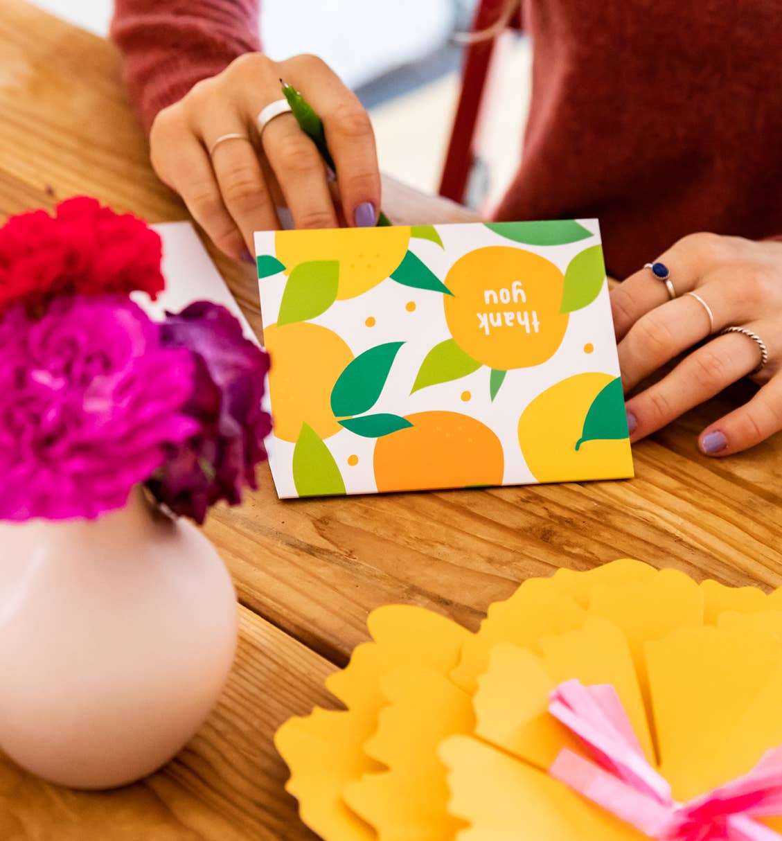 Graphic Anthology Greeting Cards - Wholesale Thank You Card - Citrus Grove thank you card | fruit theme greeting card2