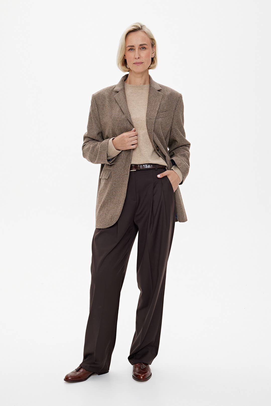 CAPSULE by Agnė Gilytė - Venta al por mayor Jersey de punto - Mujer - Jersey 'COPENHAGEN' | mezcla de merino y cachemira en arena de duna3