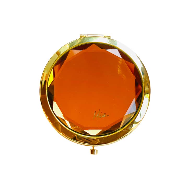 Mia Jeweled Compact Mirrors - Mulit Colors w/Gold Metal and other Purchase Wholesale gold compact mirror. Free Returns & Net 60 Terms on Faire trending on Faire.