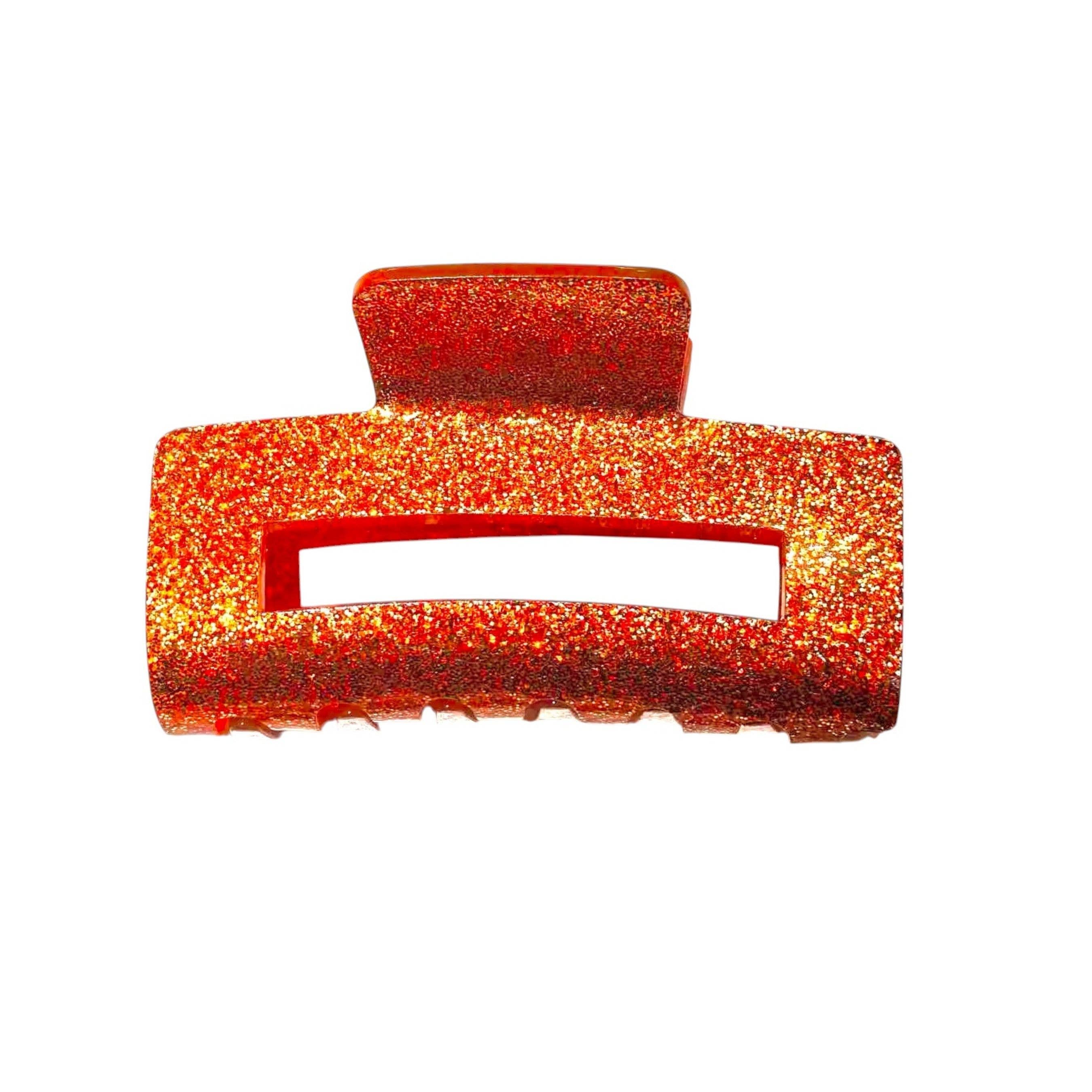 Mavi Bandz - Wholesale Hair Clip - Women's - Taylor Showgirl Orange Glitter Hair Claw Accessory TS Swift1