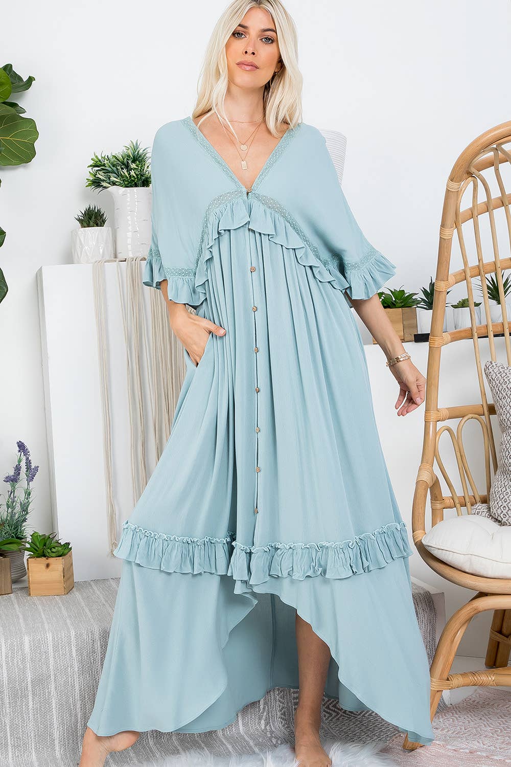 Sweet Lovely by Jen - Vente Cache-maillot – femme - ROBE CACHE-CŒUR MAXI35