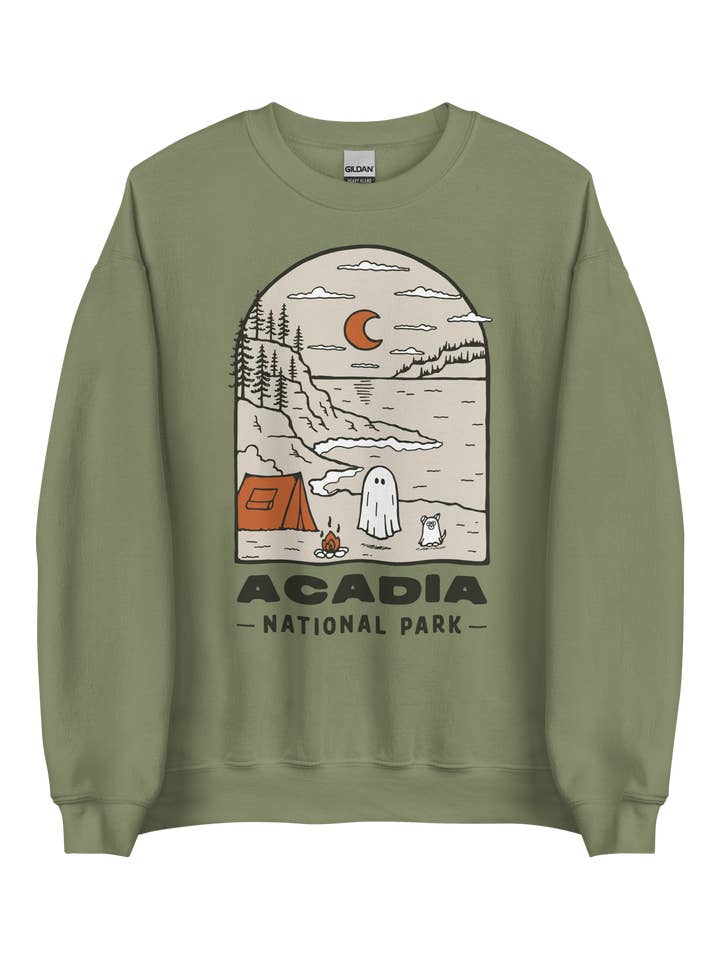 Acadia Spooky National Park Unisex Sweatshirt | MOSS for wholesale by ChasingAMoment