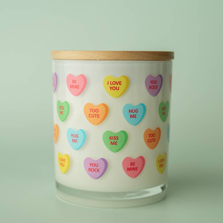 Unplug Soy Candles - Wholesale Jar/Filled Candle - Candy Hearts Valentines Soy Candle0