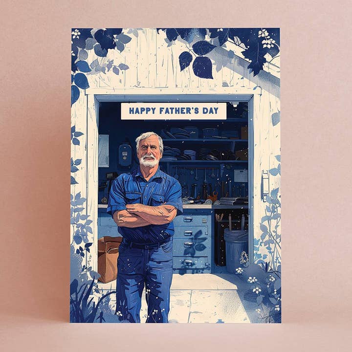 Botanopia - gifts , decor and cards for plant lovers – wholesale Farsdagskort – Pappans skjul | Fars dag hälsningskort