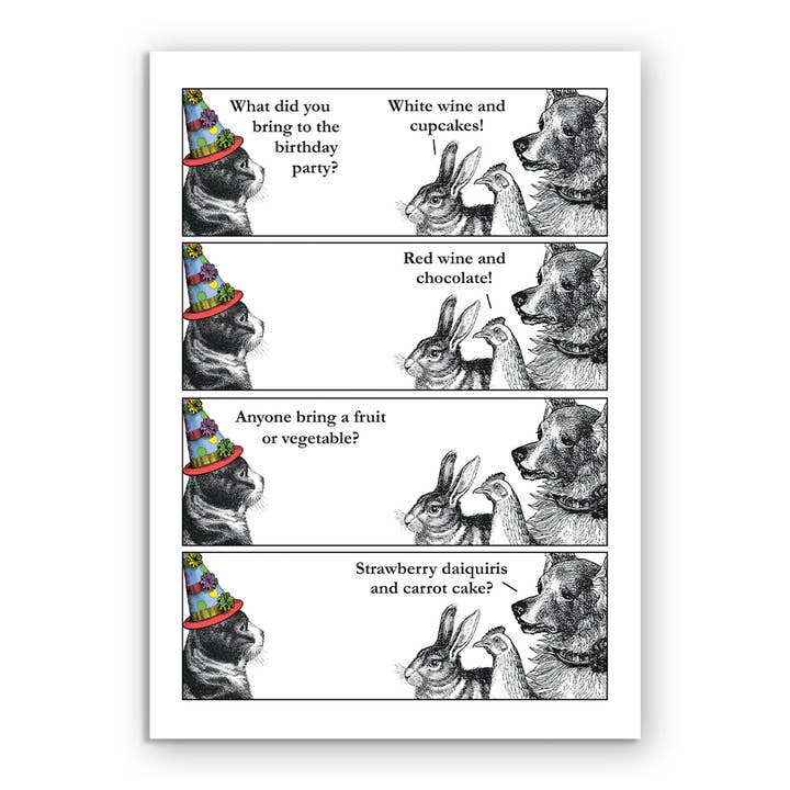 The Mincing Mockingbird - Wholesale Birthday Card - Fruit or Veg Birthday Greeting Card