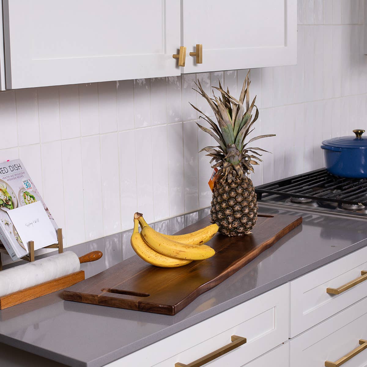 BirdRock Home – wholesale Serveringsfat – 36" Acacia trä ost serveringsbräda med handtag1