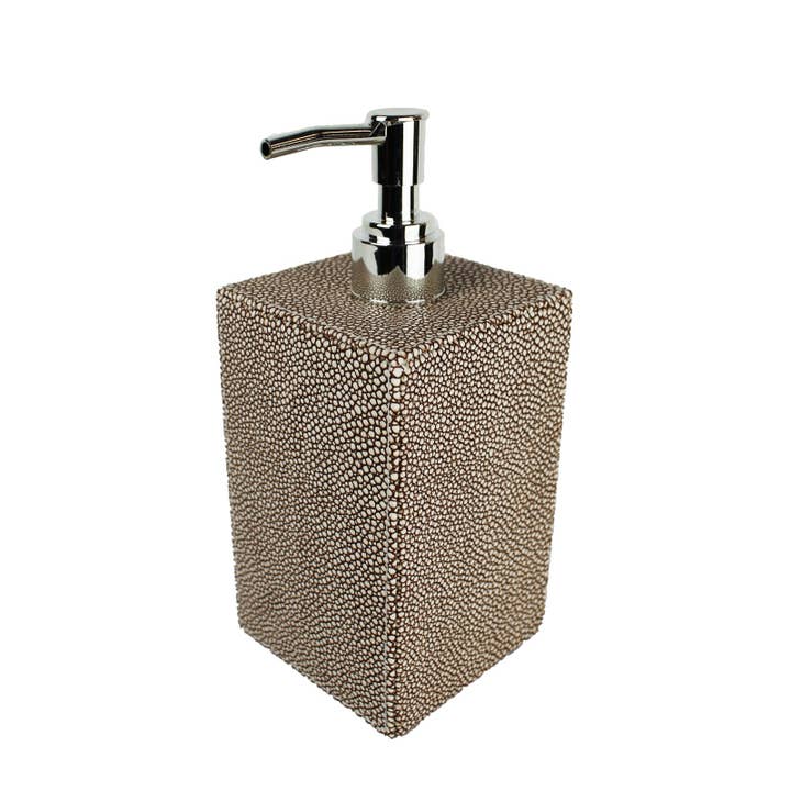 Signature Home Collection GmbH – Großhandel Seifenspender – Seifenspender Kunstleder Rochen braun Spender Leder Imitat