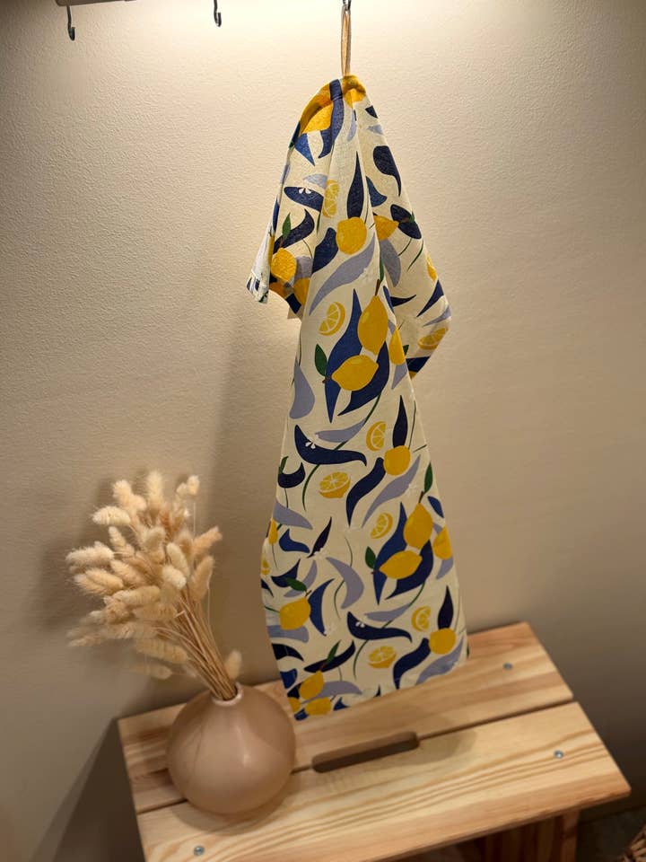 Tea Towel - Lemons for wholesale by Freon Collective