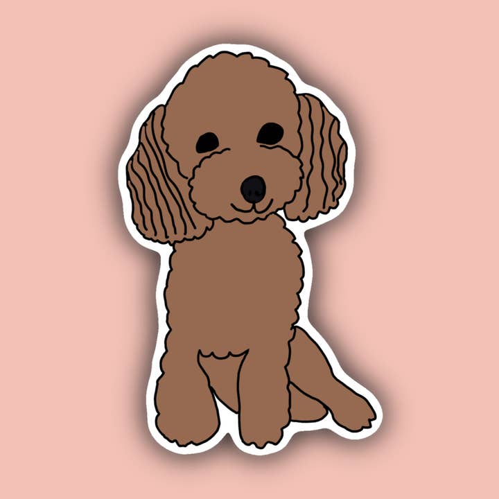 Poodle Dog - 3" Waterproof Sticker for wholesale by Delmarva Stickers
