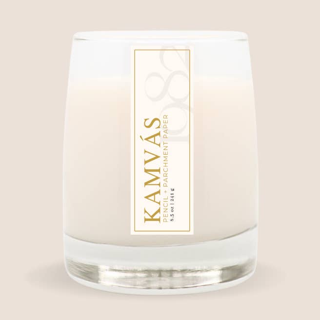 Bougie Kamvas (8,5 oz Mèche Unique) pour la vente par 1982 Candle Co.