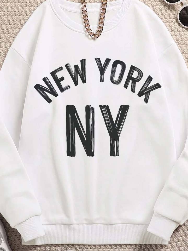 M9147-SW NEW YORK Grafik-Sweatshirts für den Großhandel von HARANG