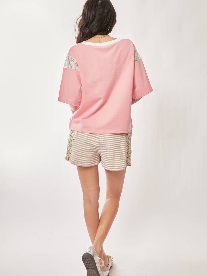 TAUPE MOCHA PLUS BUTTON CLOSURE ELASTIC PAIR OF SHORT for wholesale on Faire9