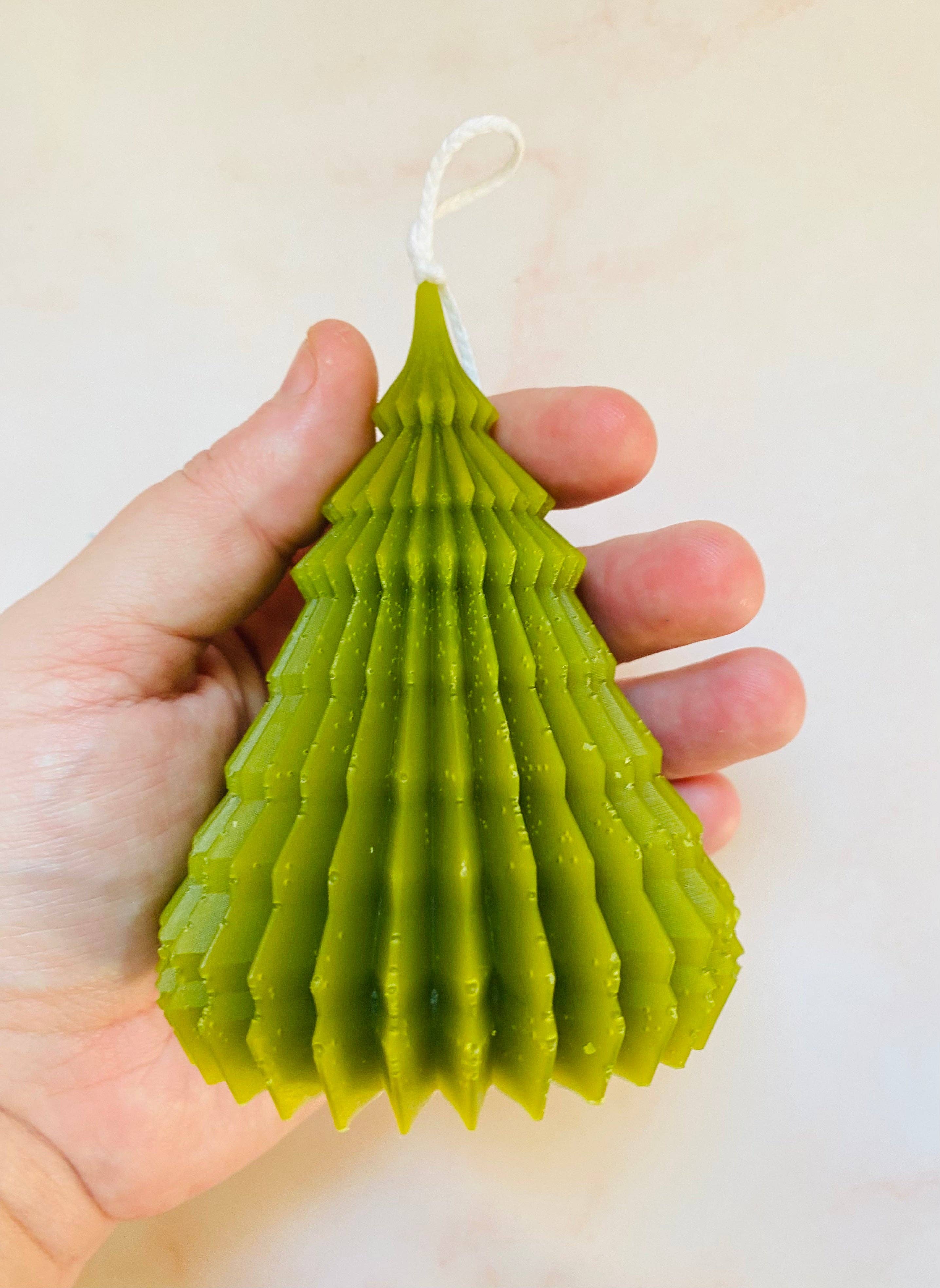 Maple + Love - Wholesale Novelty Candle - Small Origami Christmas Tree Beeswax Candle5