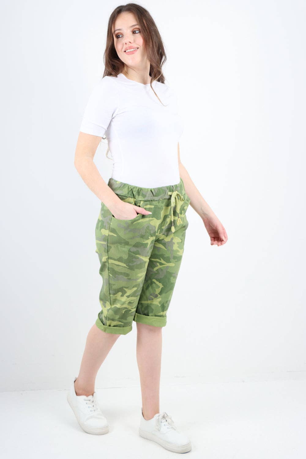 Miss Bold – wholesale Shorts – Women’s – Italian Camouflage Magic Chino Shorts54