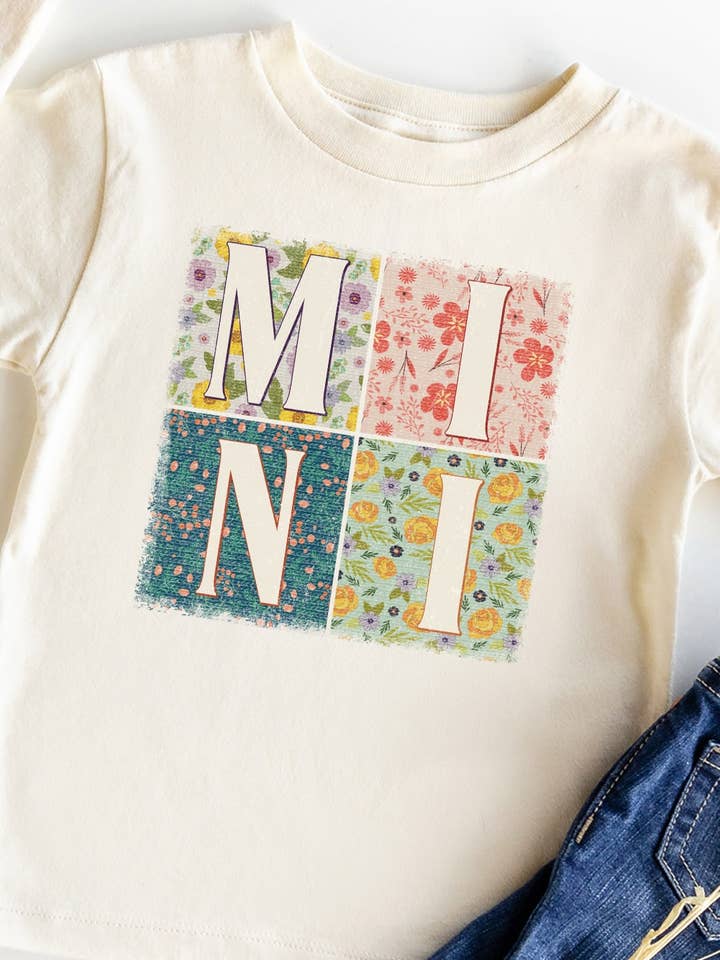 Spirit+Tribe – wholesale Mommy & me-set – MAMA + MINI t-shirts i naturlig färg1