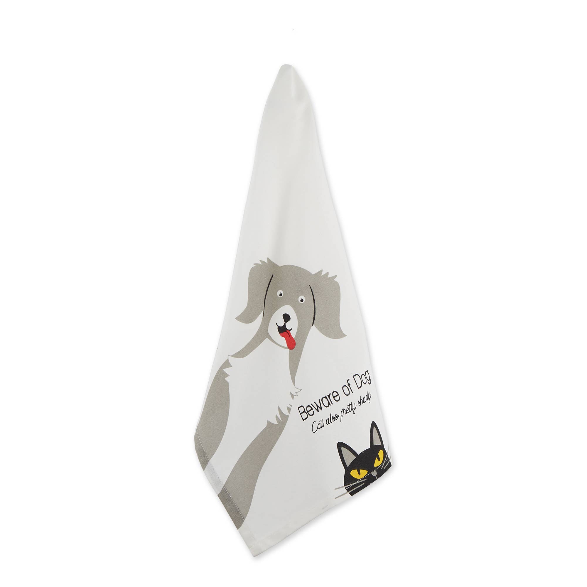 Design Imports - Wholesale Tea Towel - Beware Of Dog & Cat Printed Dishtowel1