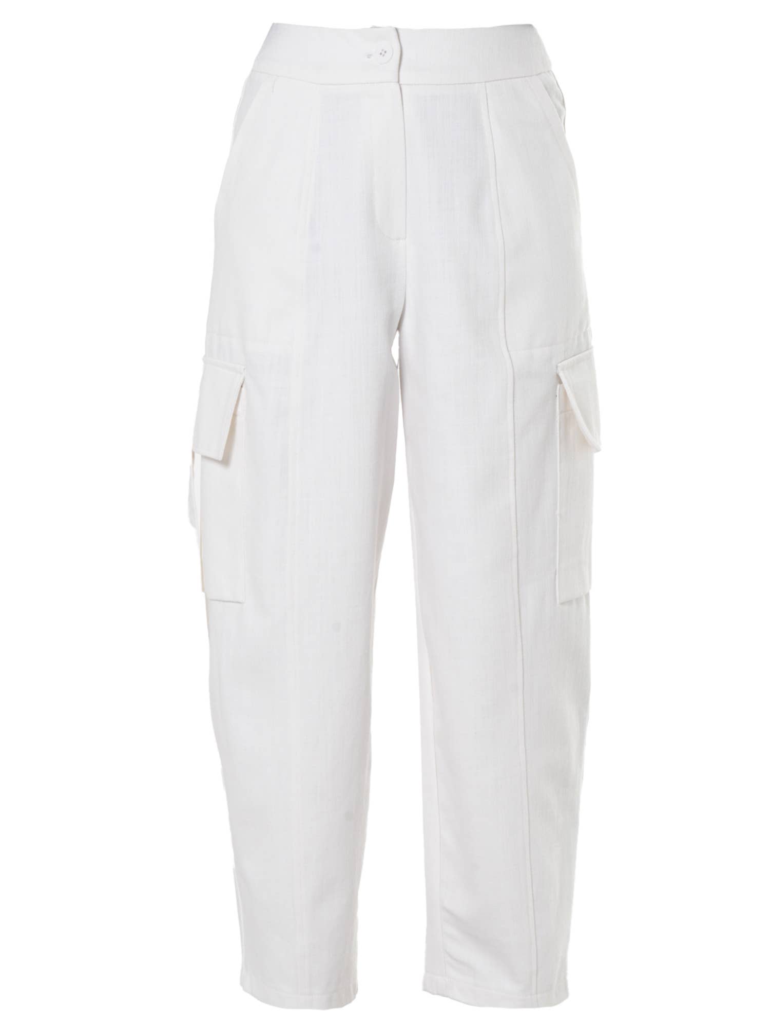 Metamorphoza - Wholesale Pants - Women's - Denim Cargo Pants In White 0