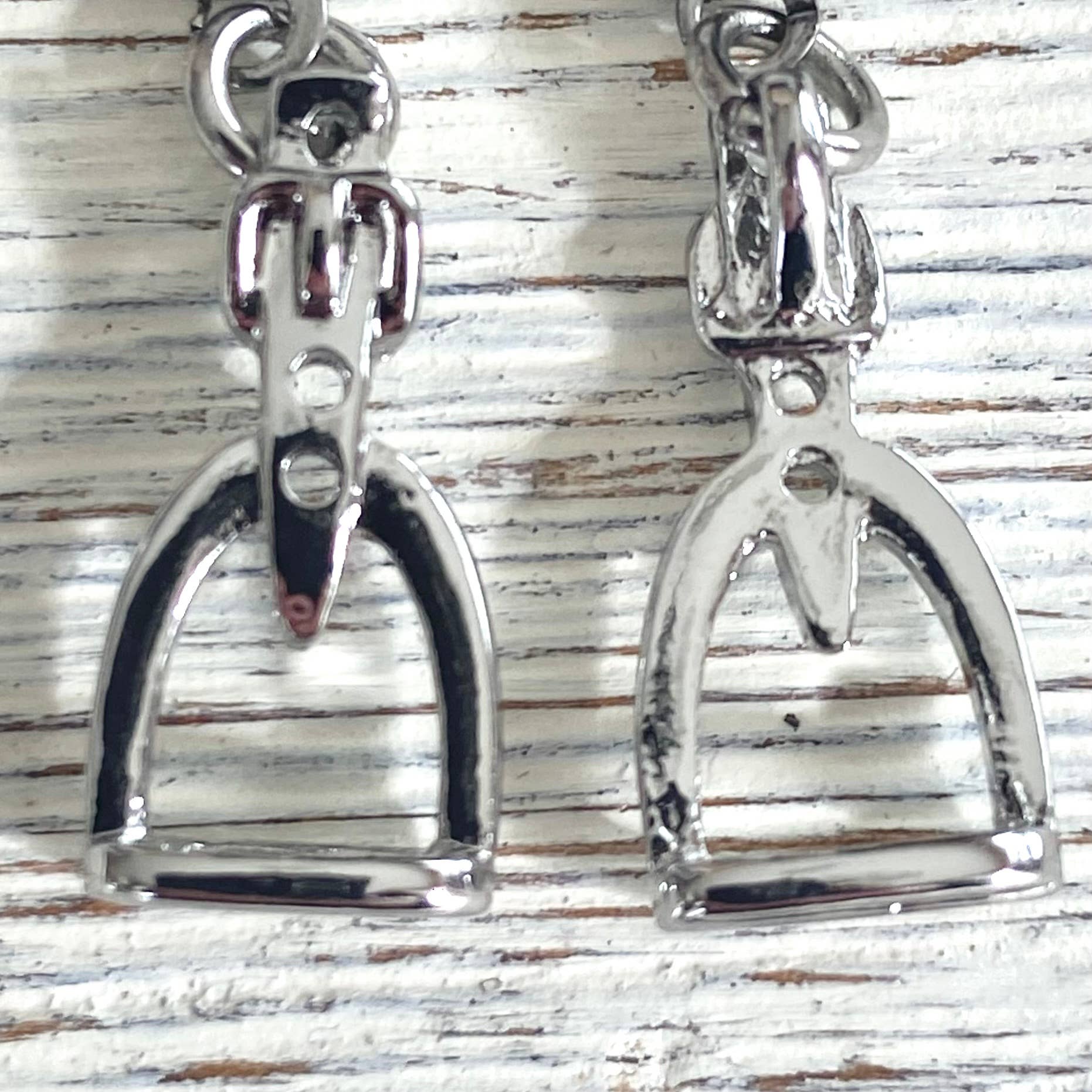 VB&CO Designs Handmade Jewelry - Wholesale Dangle Earrings - Horse bit stirrup earrings equestrian Derby style jewelry2