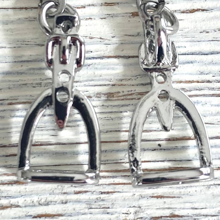 VB&CO Designs Handmade Jewelry - Wholesale Dangle Earrings - Horse bit stirrup earrings equestrian Derby style jewelry2