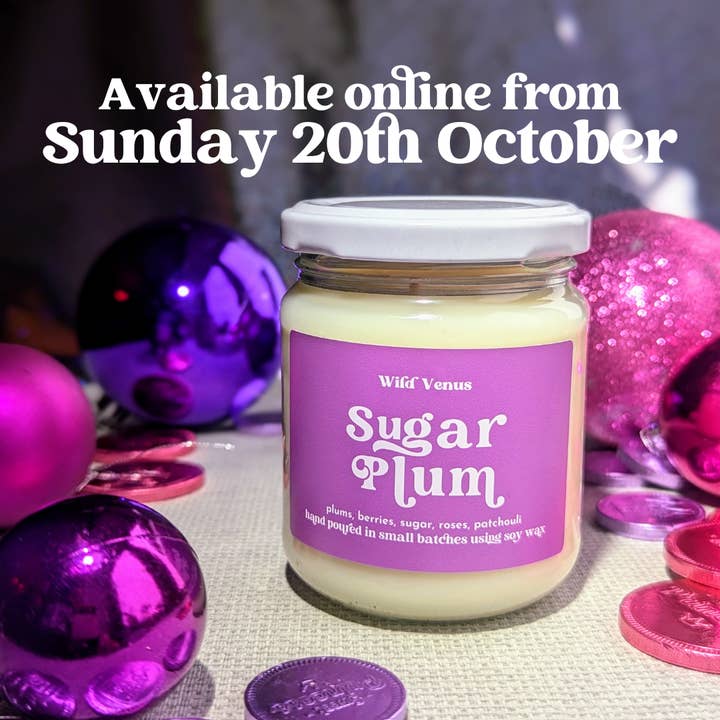 Sugar Plum Soy Candle for wholesale by Wild Venus