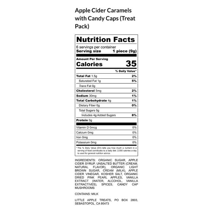 Little Apple Treats - Wholesale Caramel - Apple Cider Caramels with Candy Caps Treat Pack4