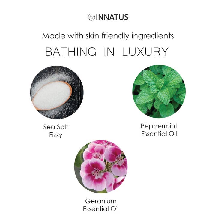 innatus – wholesale Bath bomb/fizz – Sea Salt Fizzy deconstructed Bathing in Luxury Bath Bomb