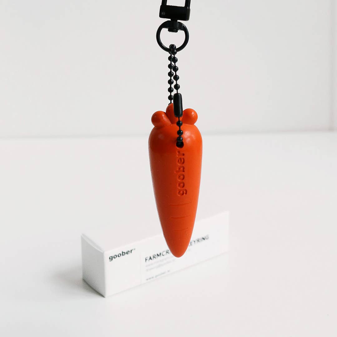 Living Refinery - Wholesale Keychain - Kids - Goober - Farm Crayon Key Ring - Carrot1
