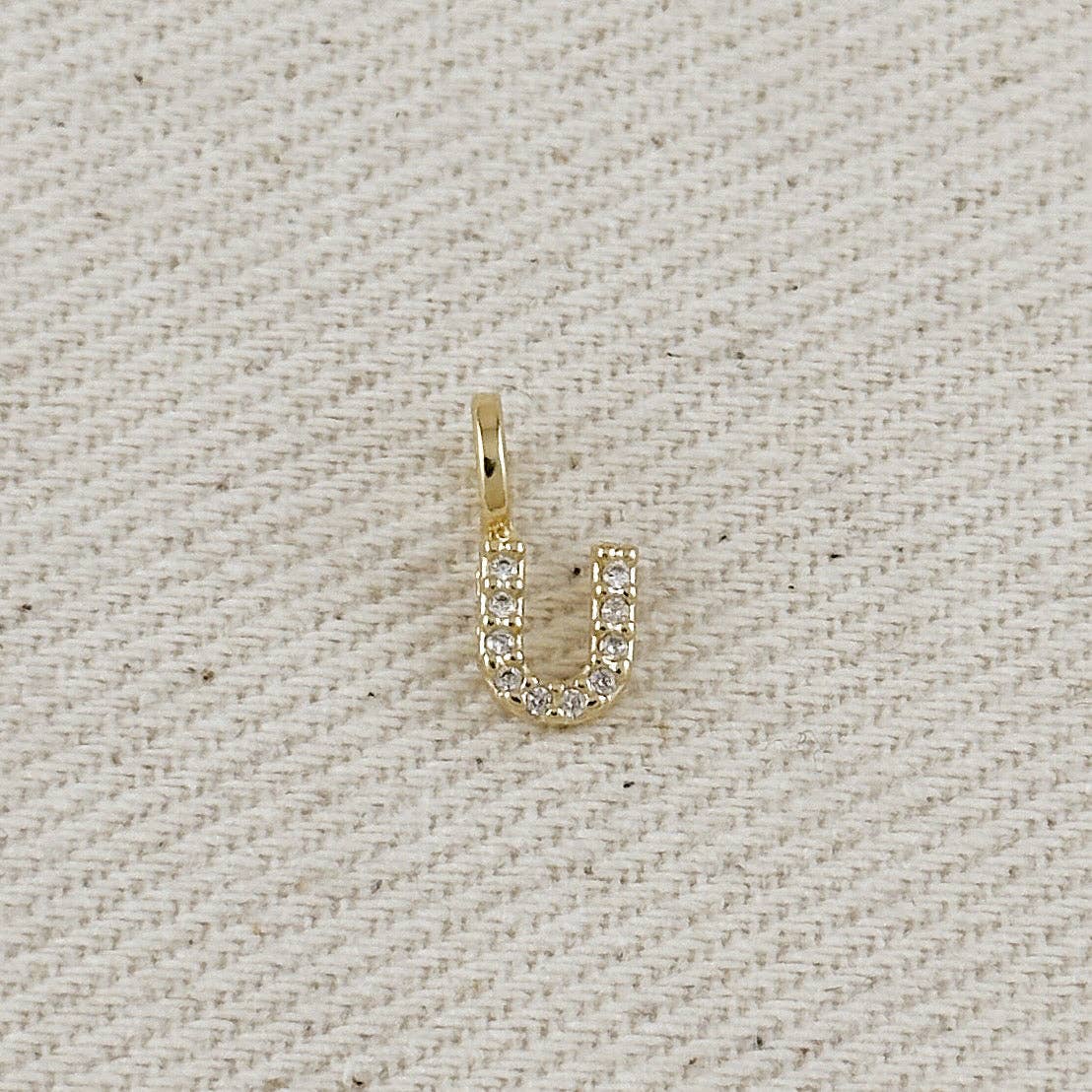 GoldFi – wholesale Individual charm/pendant – 18k Gold filled  Micro CZ Initial Letter Charm23