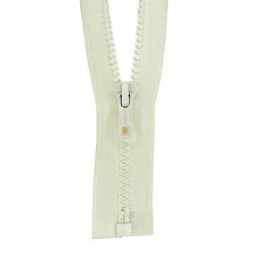 Zipper Shipper - Wholesale Craft Supplies - #5 MOLDED PLASTIC SEPARATING JACKET ZIPPER - (22" - NATURAL)