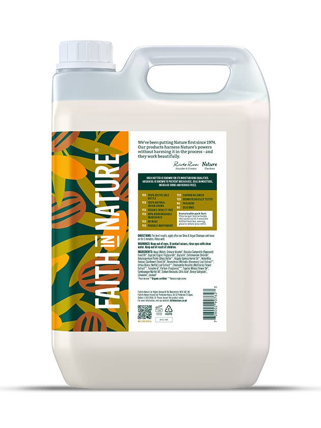 Shea & Argan Conditioner - 5L for wholesale by Faith in Nature